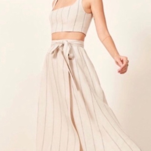 Reformation Linen Molto Two Piece Size XS NWT Positano - Picture 3 of 13